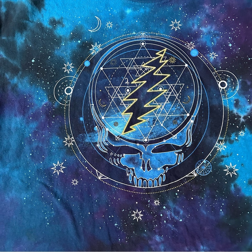 Grateful Dead Mystical Stealie Blue Tie Dye T-Shirt - XL - Picture 7 of 8